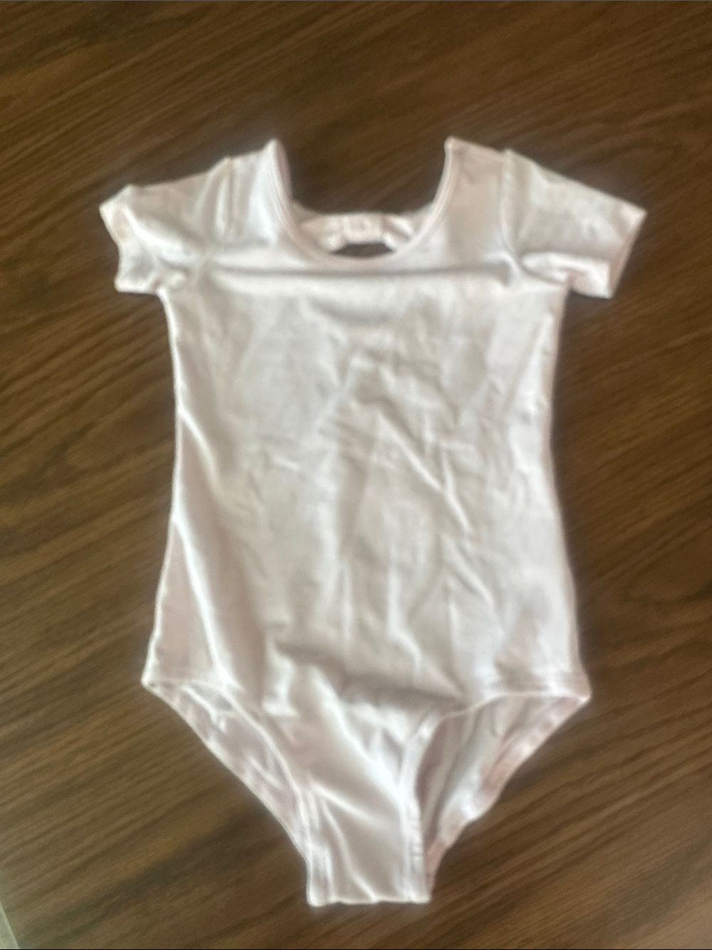 Kids White Short Sleeve Dance Leotard